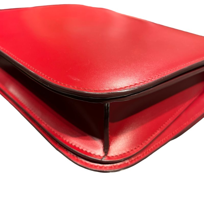 Celine Classic Box Shoulder Bag Red GHW-13