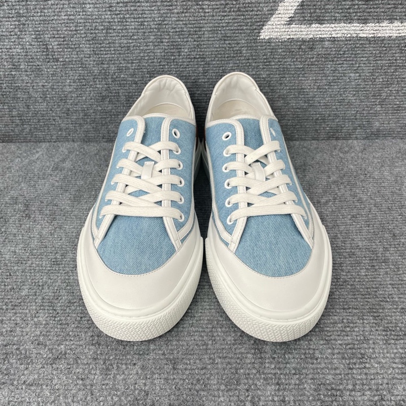 HERMES愛馬仕 白藍色帆布板鞋42碼 99 新閒置未使用-1