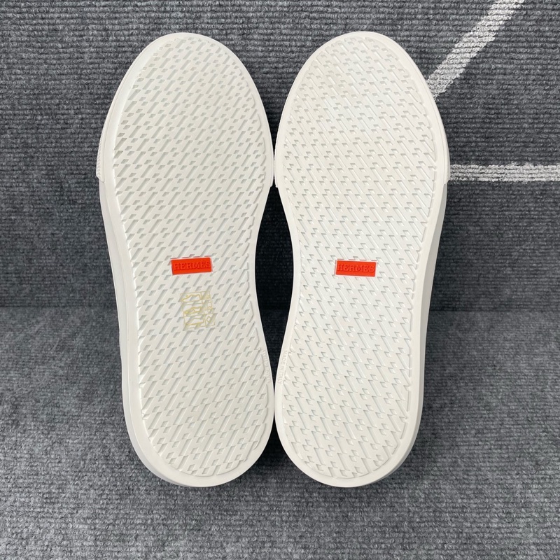 HERMES愛馬仕 白藍色帆布板鞋42碼 99 新閒置未使用-4