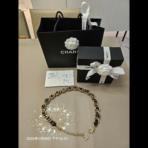 Chanel 皮穿鏈腰鏈手環兩用