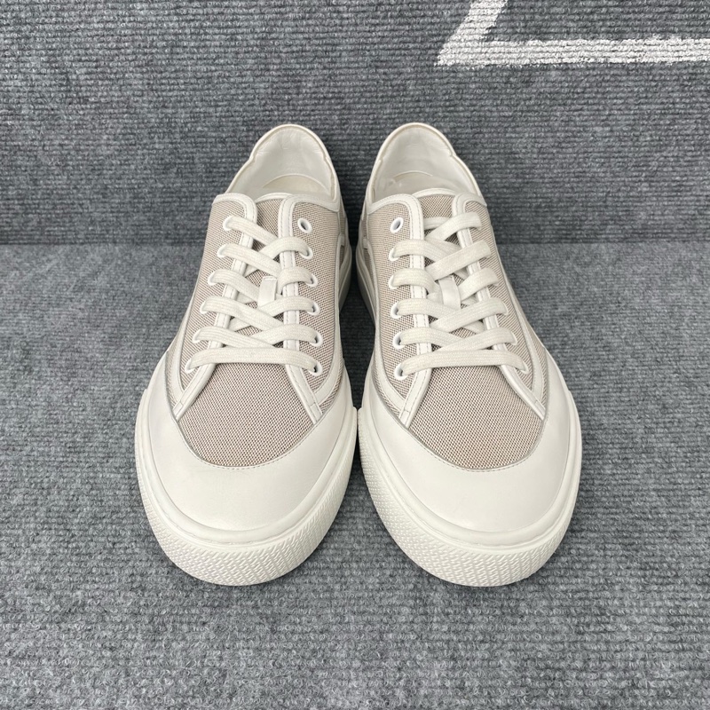 HERMES愛馬仕 白灰色帆布板鞋42.5碼。 99 新閒置未使用-1