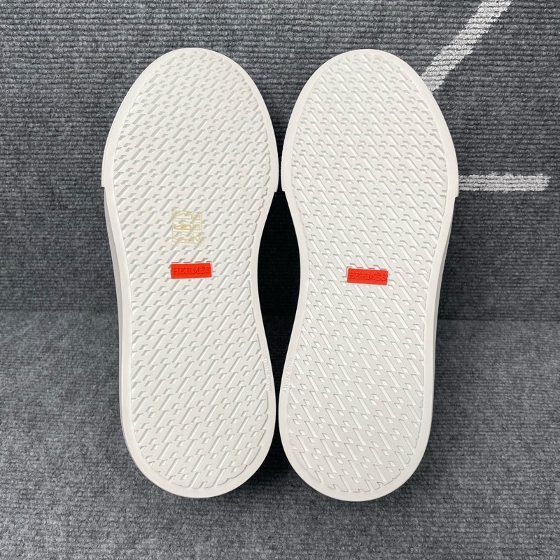 HERMES愛馬仕 白棕黑色皮面板鞋43碼。 99 新閒置未使用-4