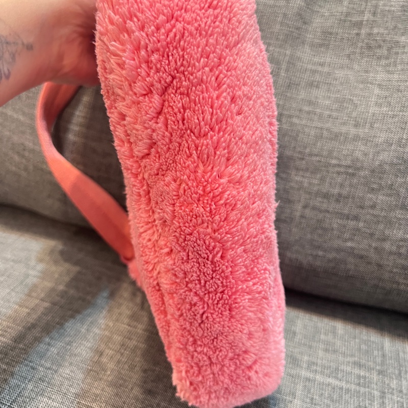 宋智雅同款Prada Re-Edition 2000 桃粉色毛巾布手提包 (附保卡)-8