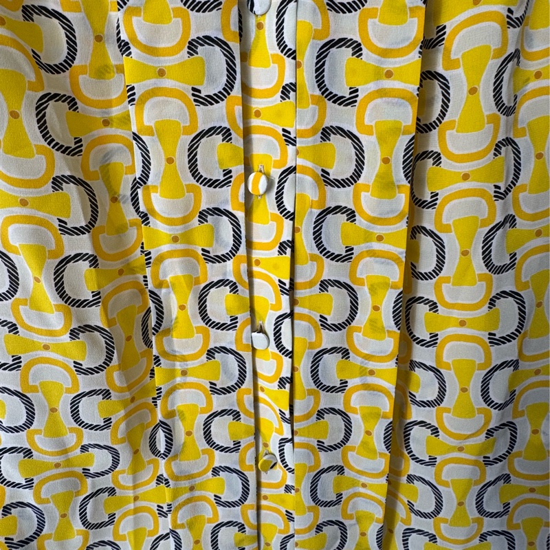 Guuci黃/黑馬銜釦無袖上衣-9