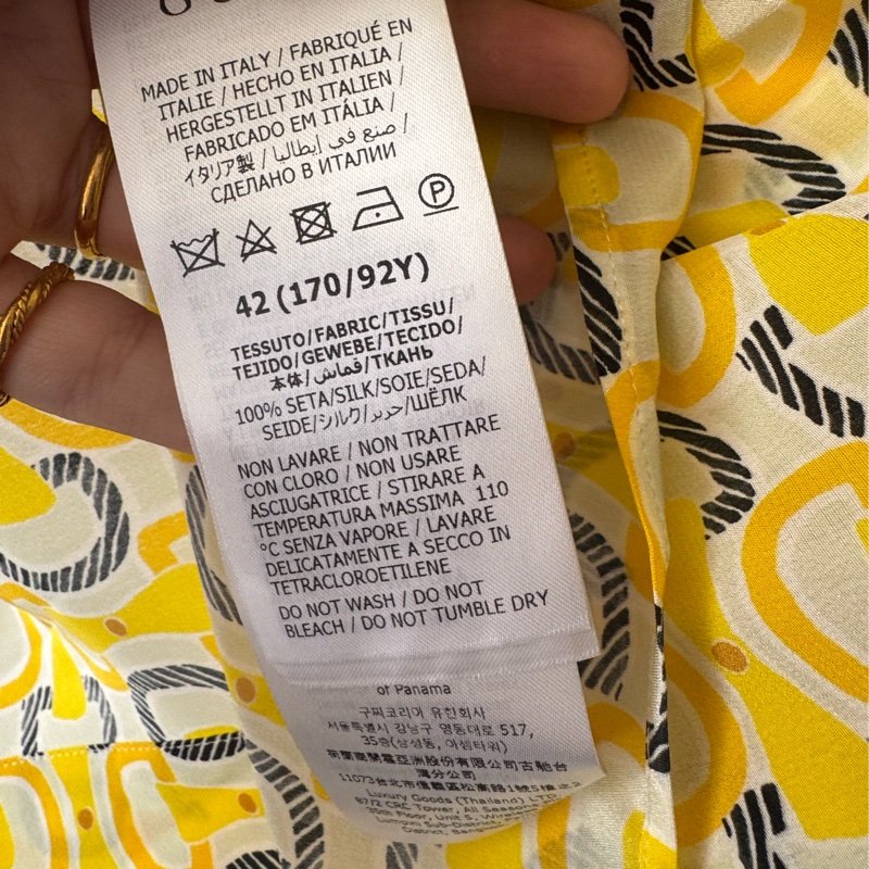 Guuci黃/黑馬銜釦無袖上衣-10