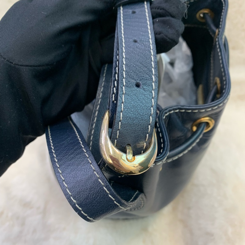 YSL 藍色水桶金扣 XB922-7