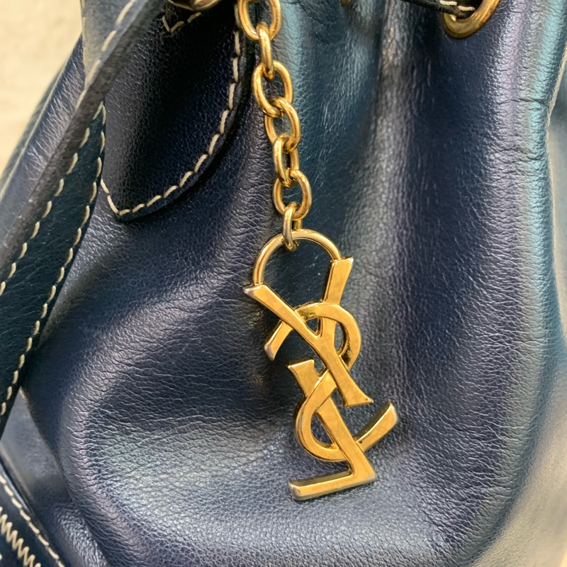 YSL 藍色水桶金扣 XB922-8