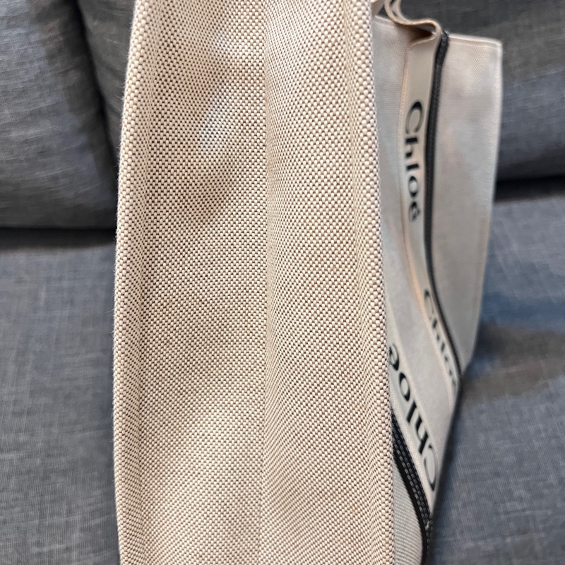 CHLOE 蔻依 Chlo Woody tote bag 帆布托特包 (大號）-1