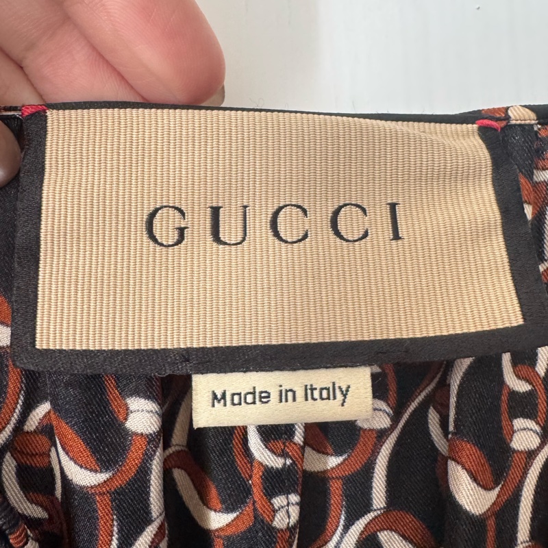 Gucci黑咖馬銜釦連身洋裝-1