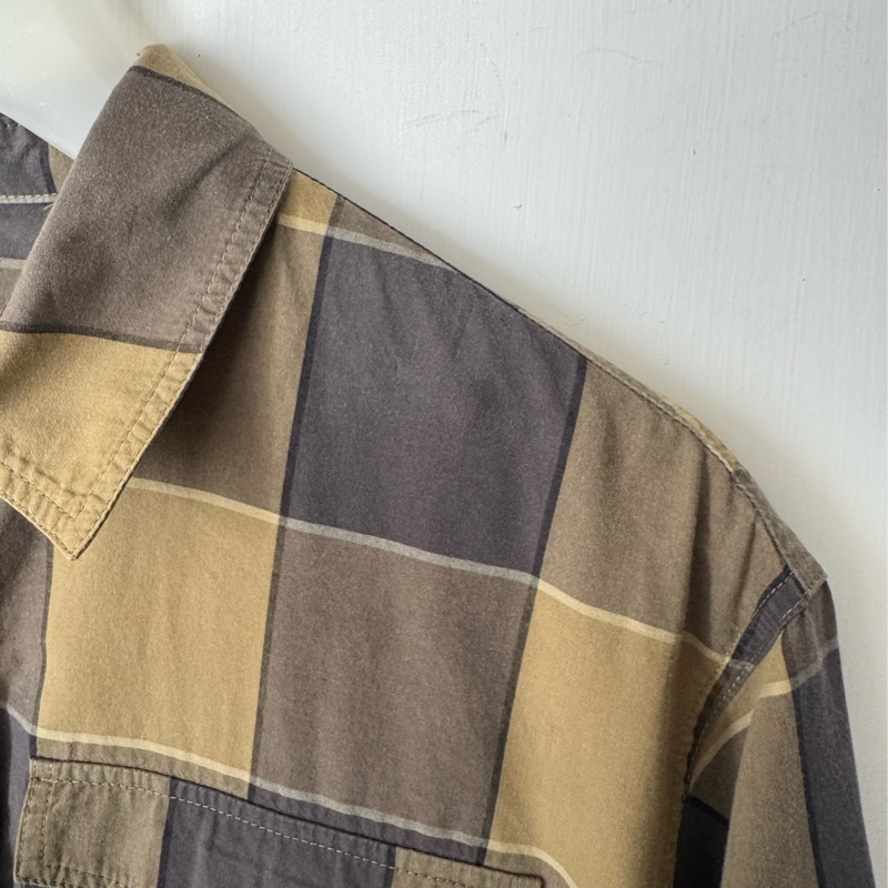 Burberry 綠灰格紋綁帶洋裝👗-8