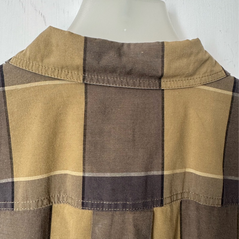 Burberry 綠灰格紋綁帶洋裝👗-11