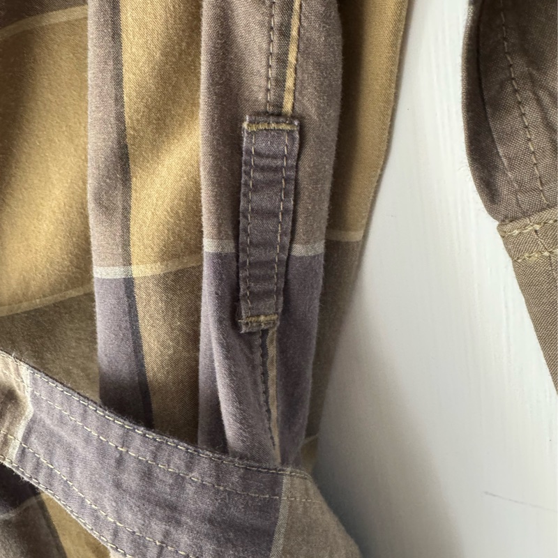 Burberry 綠灰格紋綁帶洋裝👗-16