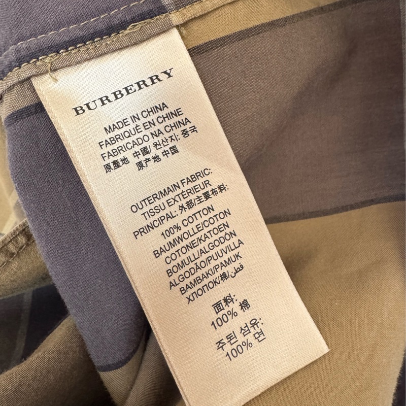 Burberry 綠灰格紋綁帶洋裝👗-17