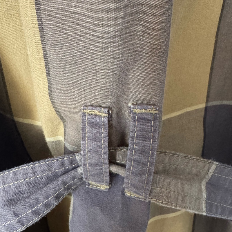 Burberry 綠灰格紋綁帶洋裝👗-20