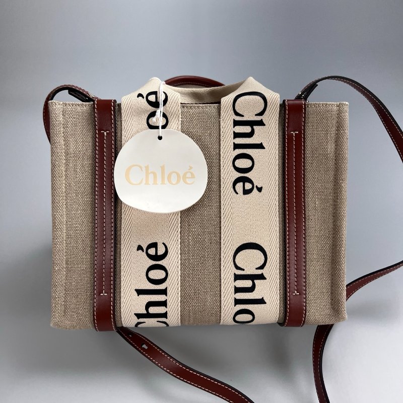 全新品 CHLOE 帆布WOODY 小號-0