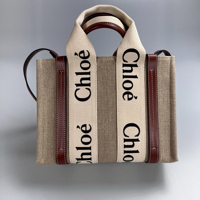 全新品 CHLOE 帆布WOODY 小號-1