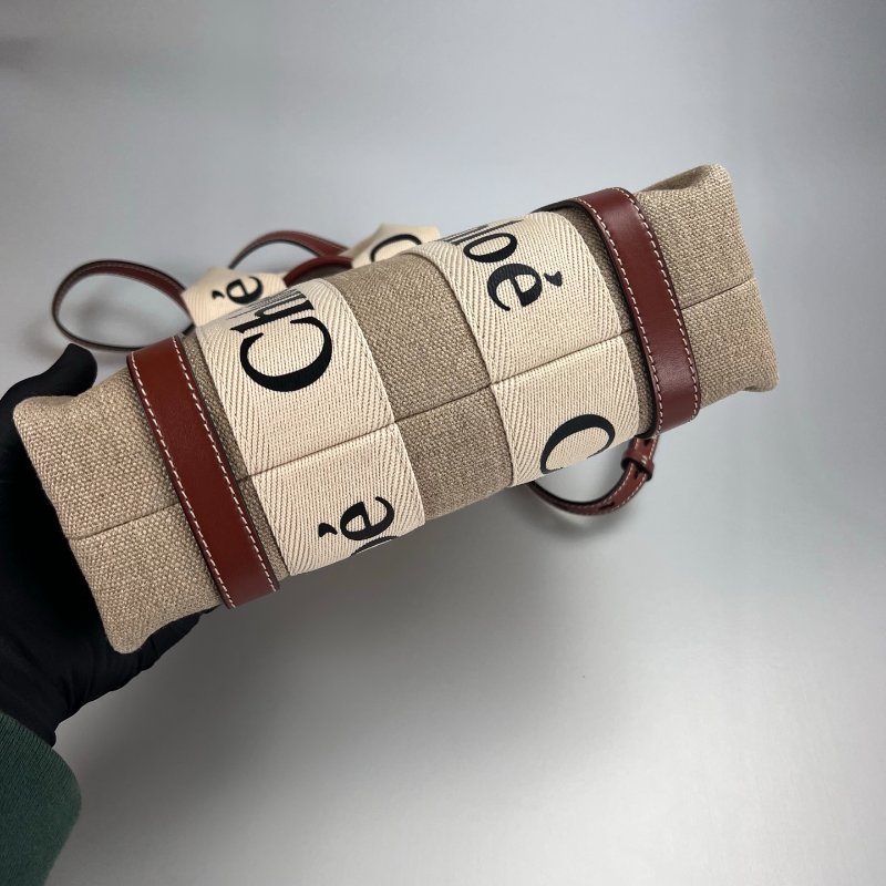 全新品 CHLOE 帆布WOODY 小號-4