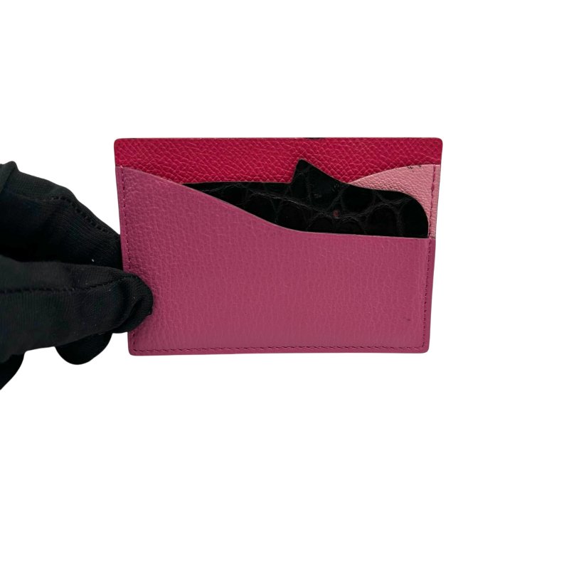 【美收精品】HERMES 粉色卡夾 C-84-0