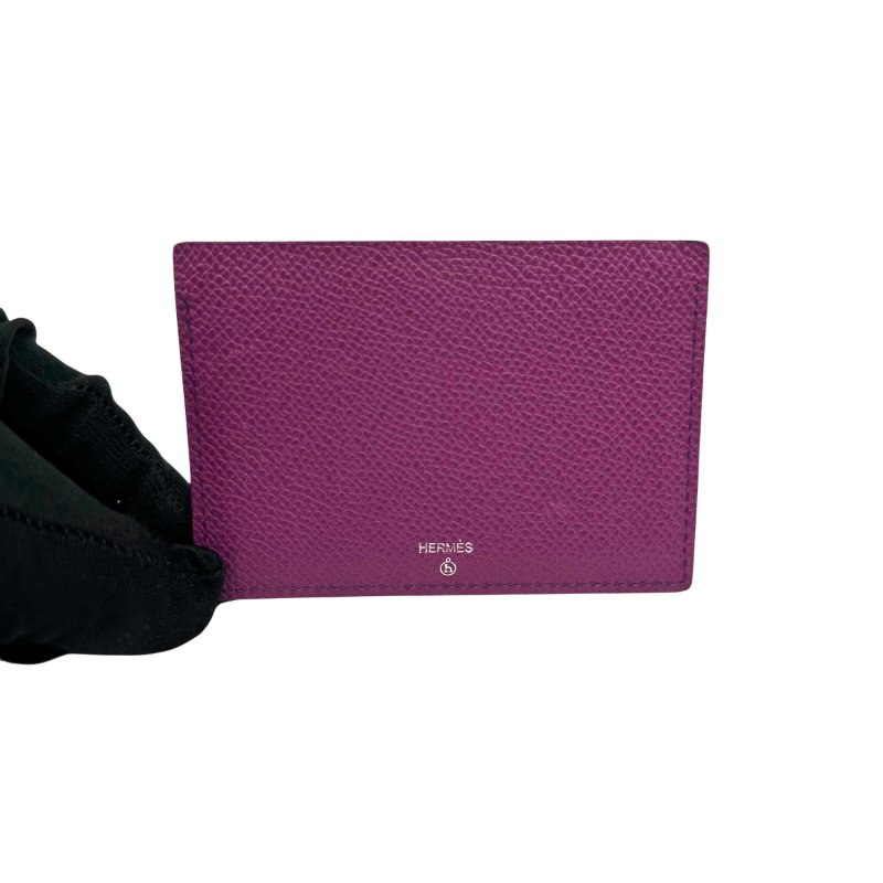 【美收精品】HERMES 粉色卡夾 C-84-1