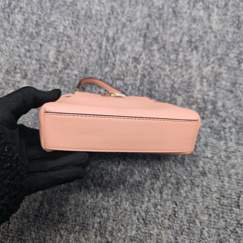 Fendi Peekaboo mini迷你粉色金扣-5