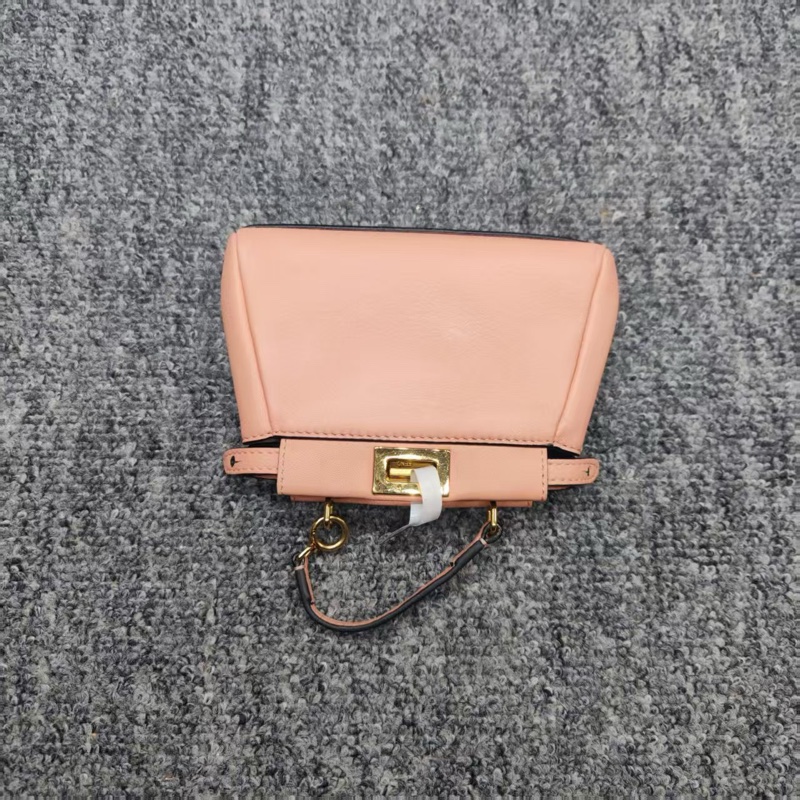 Fendi Peekaboo mini迷你粉色金扣-13