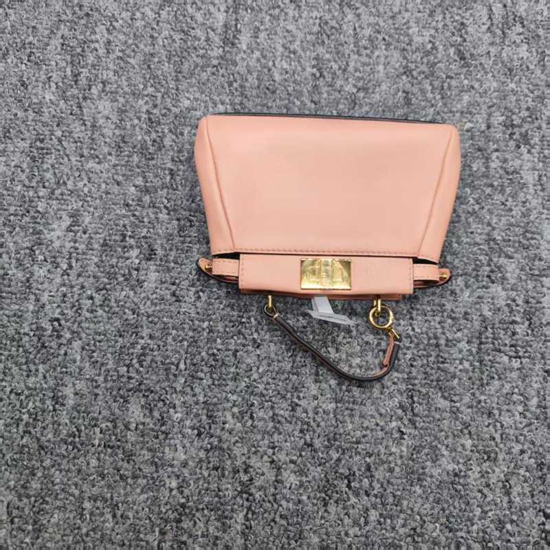 Fendi Peekaboo mini迷你粉色金扣-14