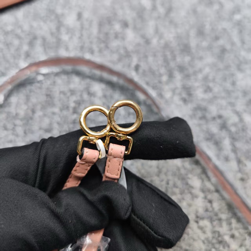 Fendi Peekaboo mini迷你粉色金扣-17