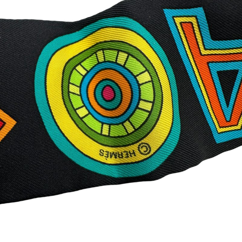 【美收精品】HERMES 彩色LOGO絲巾 C-85-5