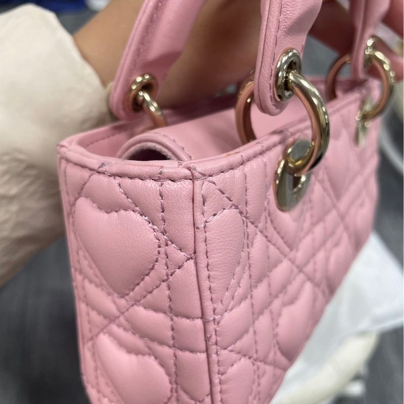 Dior 愛心粉色橫版D-joy Bag-16