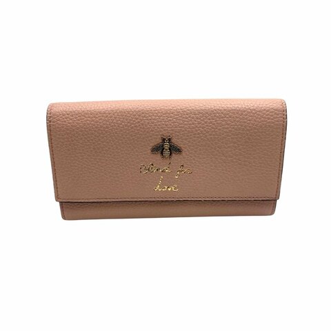 【美收精品】GUCCI 粉色長夾 C-86