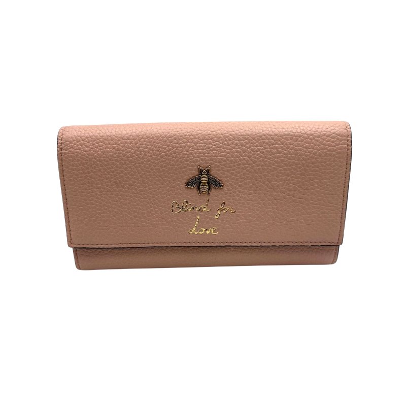 【美收精品】GUCCI 粉色長夾 C-86-0