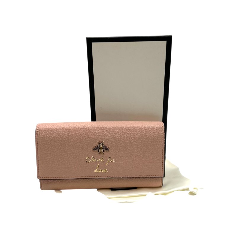 【美收精品】GUCCI 粉色長夾 C-86-12