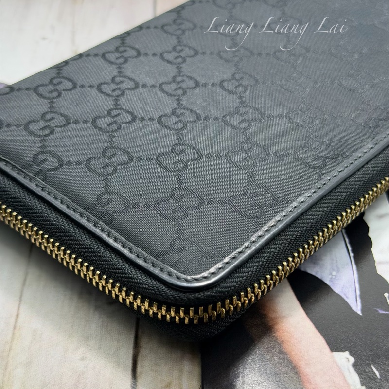 GUCCI 古馳 GG ssima 經典提花織布拉鍊長夾-23