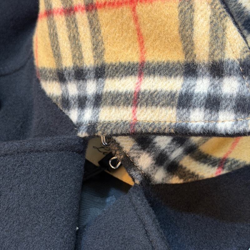 BURBERRY英國黑色羊絨混紡大衣UK4-7