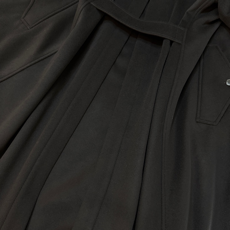 BURBERRY英國黑色羊絨混紡大衣UK4-10