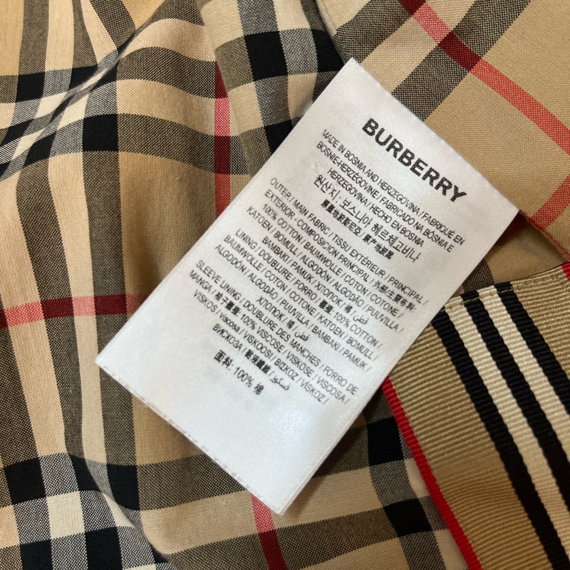 BURBERRY英國粉杏色側開衩長風衣UK4-13