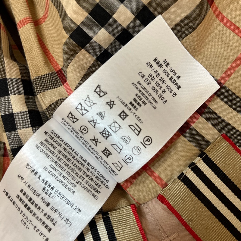 BURBERRY英國粉杏色側開衩長風衣UK4-14