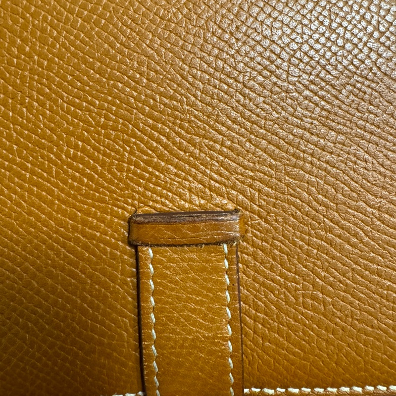 降價!自用首選HERMES 愛馬仕 Bearn H 長夾 金棕銀扣 X刻EPSOM-8