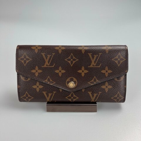 LV M60531/晶片款 棕老花SARAH長夾