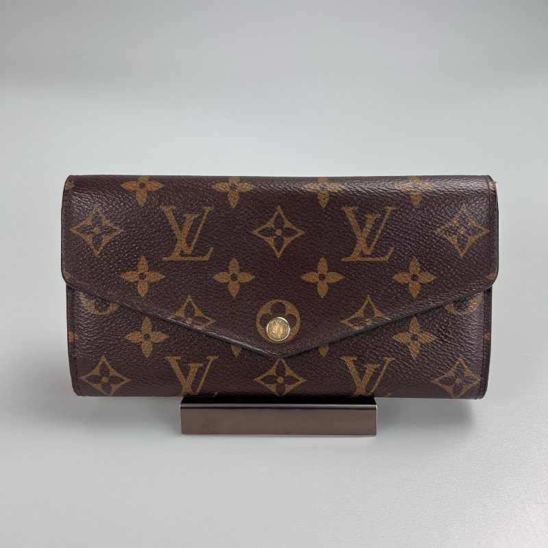 LV M60531/晶片款 棕老花SARAH長夾-0