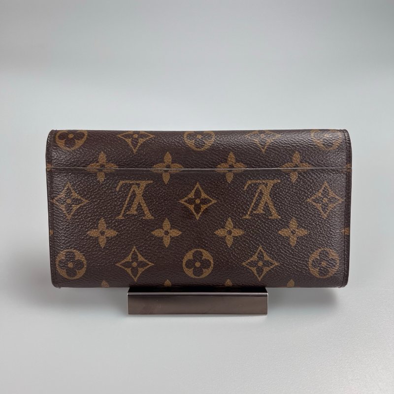 LV M60531/晶片款 棕老花SARAH長夾-1