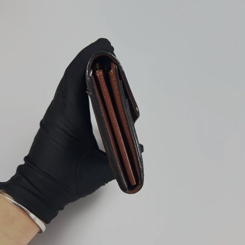 LV M60531/晶片款 棕老花SARAH長夾-2