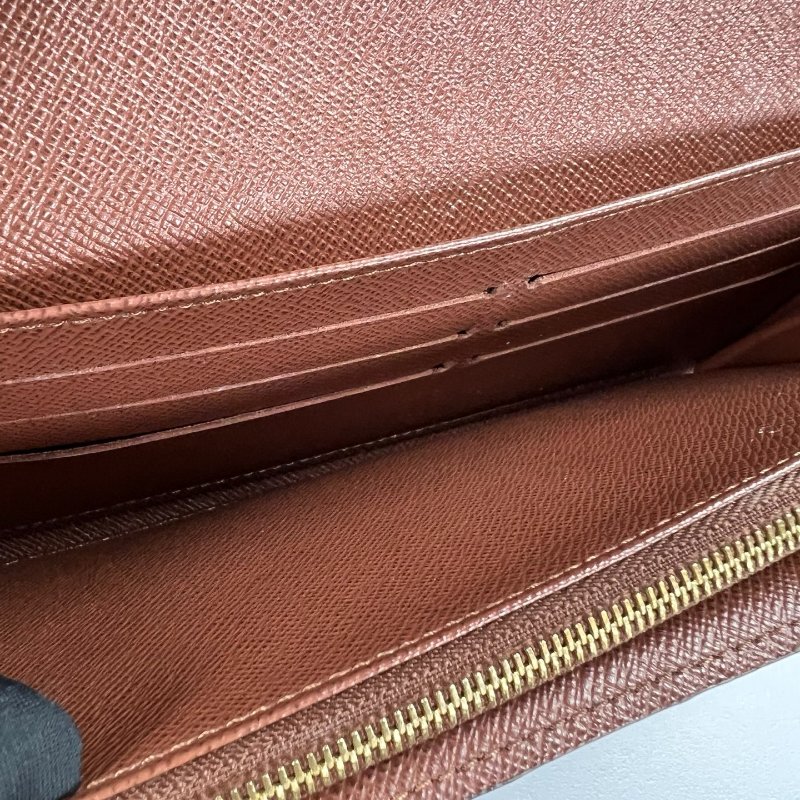 LV M60531/晶片款 棕老花SARAH長夾-5