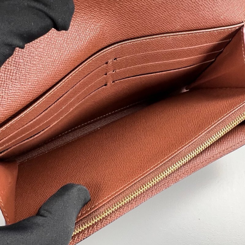 LV M60531/晶片款 棕老花SARAH長夾-6