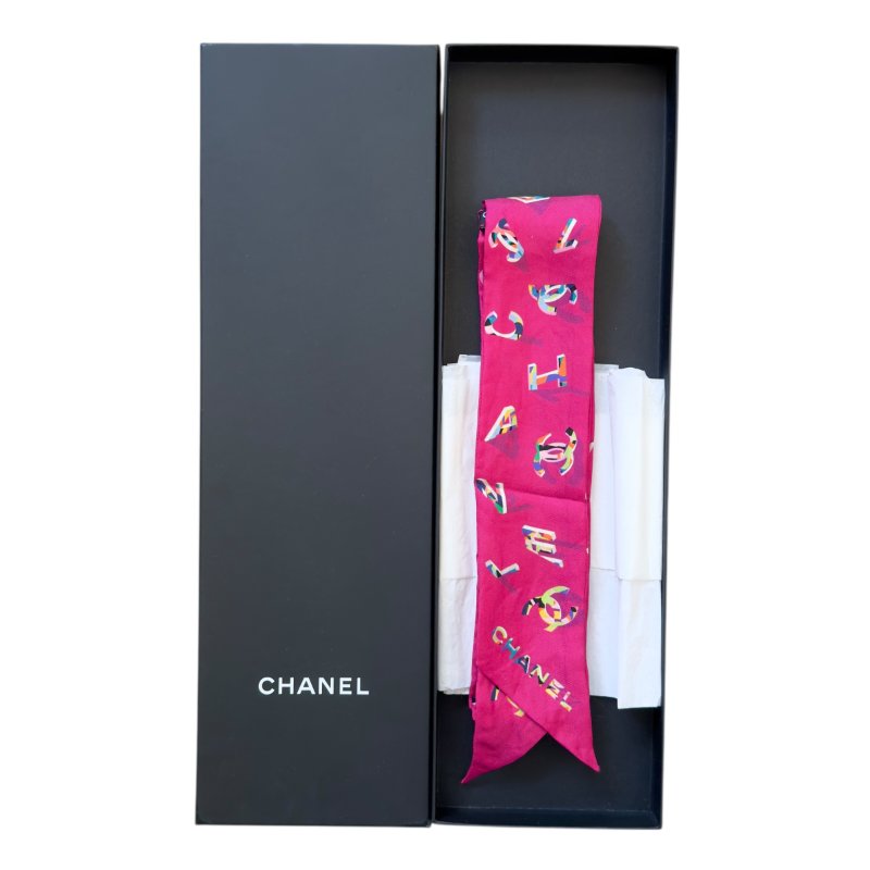 CHANEL CC Bandeau 絲巾-12