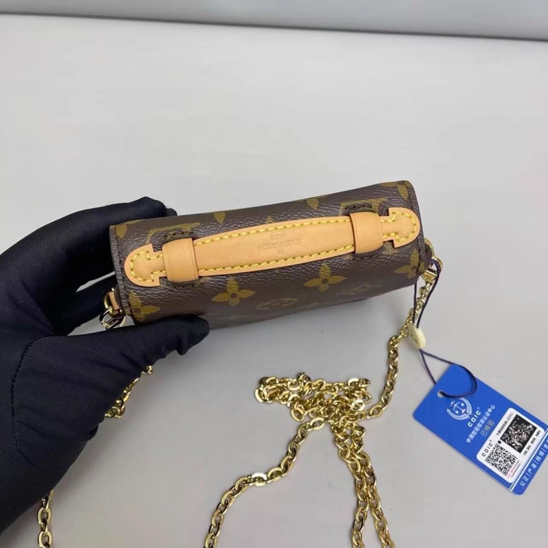 LV路易威登 老花mini郵差包 芯片-4