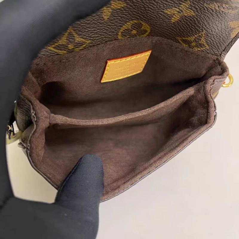 LV路易威登 老花mini郵差包 芯片-6