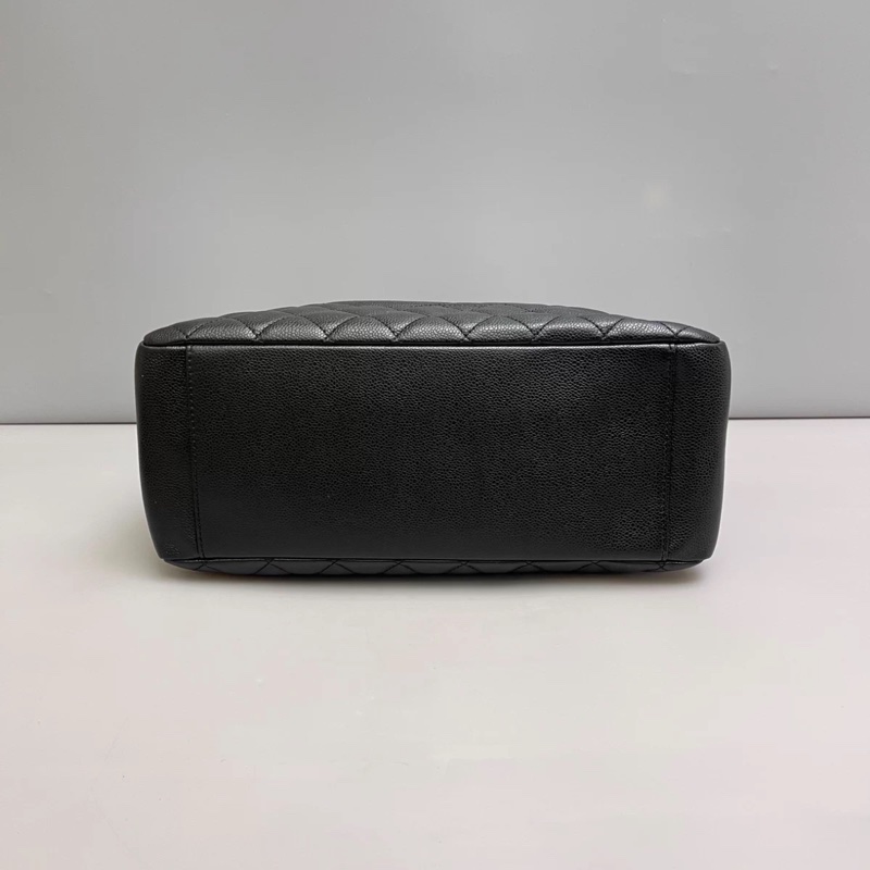 Chanel香奈兒 黑金牛皮荔枝紋gst-3