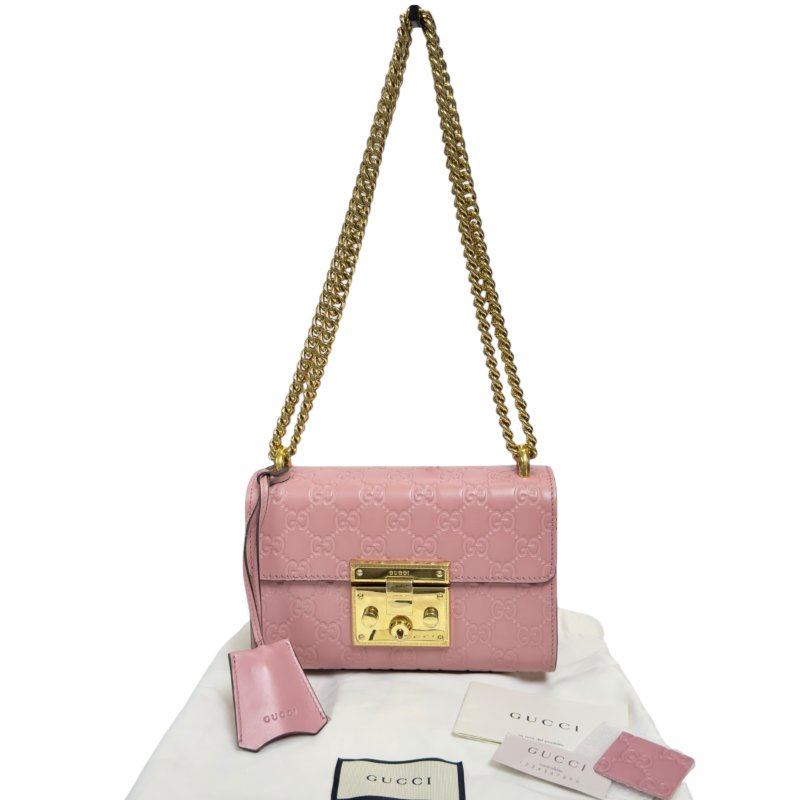 GUCCI GG Supreme Padlock 鏈條包-0