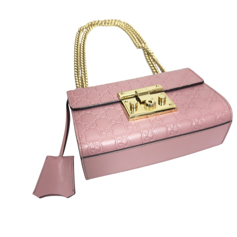 GUCCI GG Supreme Padlock 鏈條包-10